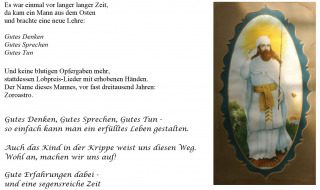 Gutes Denken - Gutes Sprechen - Gutes Tun    (Weihnachtswunsch 2018) - Gutes,Sprechen,Weihnachtswunsch,2018,Zoroastro