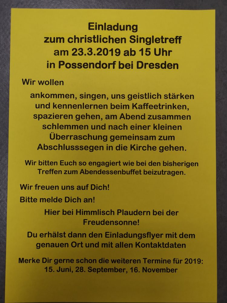 Dresden single treff