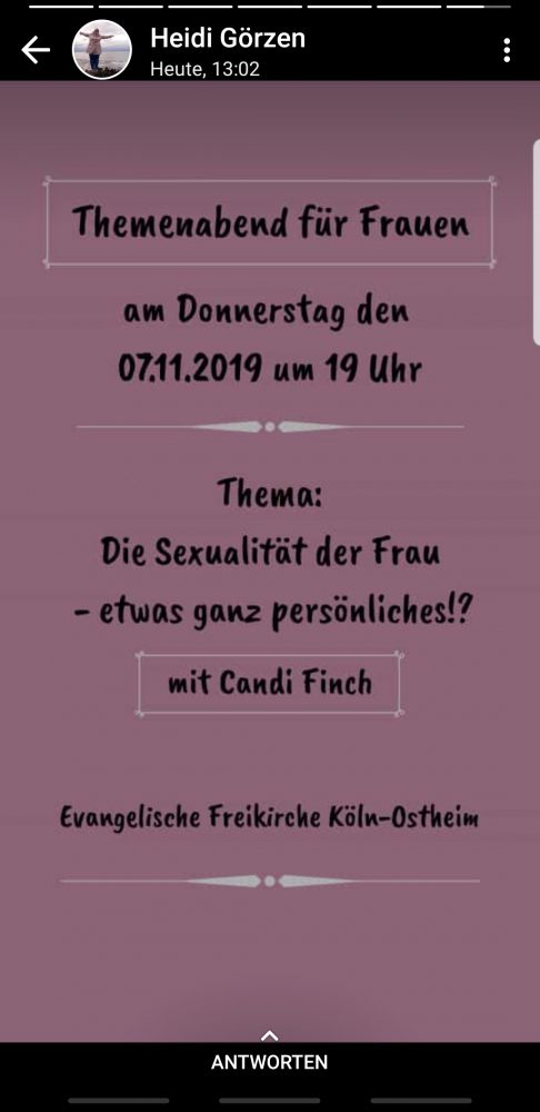 Frauenanend in der EF Ostheim Köln - besonderer Gottesdienst - Köln - Köln, Bonn & Rhein-Sieg-Kreis