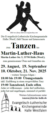 Tanzen im Martin Luther Haus Halle (Westfalen), Kleines oder selbst organisiertes Event, Halle, Nordrhein-Westfalen