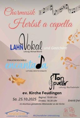 Chormusik a capella mit mehreren Chören!, Konzert, Bad Laasphe - Feudingen, Nordrhein-Westfalen