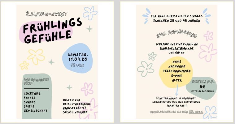 2. Single Event - Frühlingsgefühle - Kleines oder selbst organisiertes Event - Neuwied - Deichstadtkirche