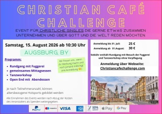 Christian Café Challenge goes to Augsburg am Samstag, den 15. August 26, Gruppenevent, Augsburg, Bayern